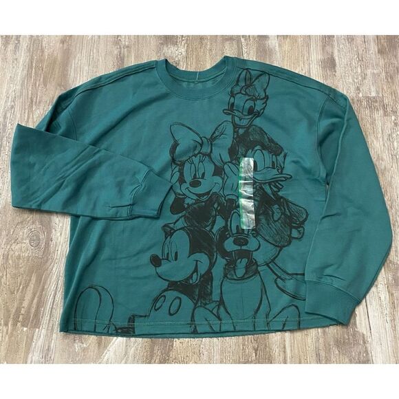 Disney Mickey Minnie Goofy Daisy Donald Sweatshirt Sz Medium - Picture 1 of 2